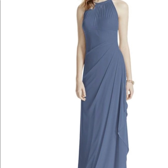 halter neck chiffon dress Mac Duggal 56254 Halter Neck Chiffon Dress With 3D Flower main image 0